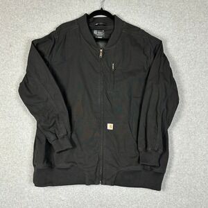 Carhartt Womens 3X Black Relaxed Fit Bomber Jacket Workwear Style OJ2524-W